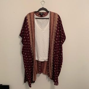 Boho maroon kimono